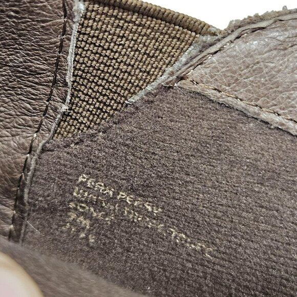 Earth Brand Womens Perforated Ankle Boots Size 9 Brown Suede Back Zipper - Picture 5 of 12